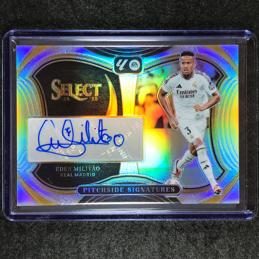 2024-25 Select La Liga EDER MILITAO Pitchside Signatures Auto Silver Prizm #EM