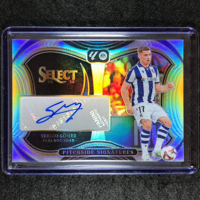 2024-25 Select La Liga SERGIO GOMEZ Pitchside Signatures Auto Silver Prizm #SG