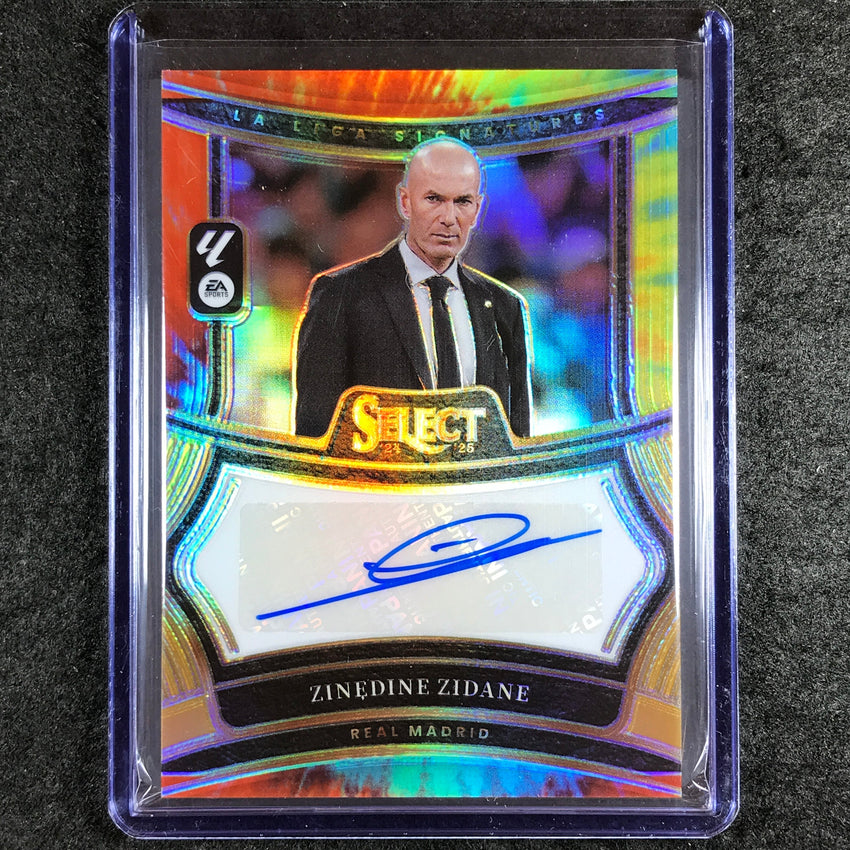 2024-25 Select La Liga ZINEDINE ZIDANE Signatures Auto Tie-Dye 3/15