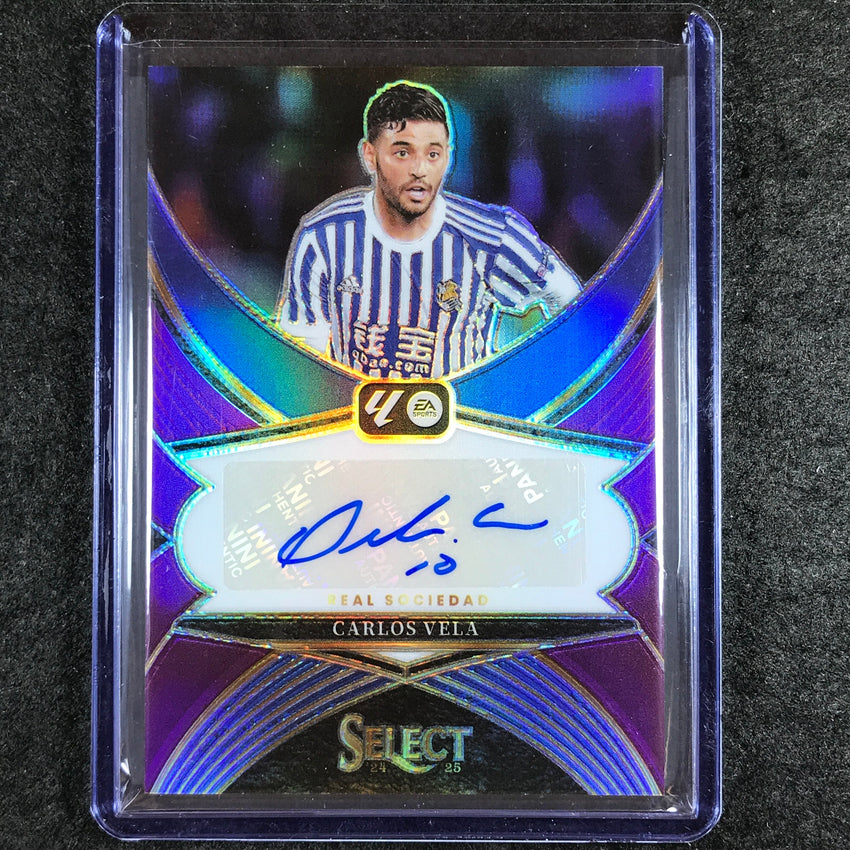 2024-25 Select La Liga CARLOS VELA Select Signatures Auto Purple 17/49