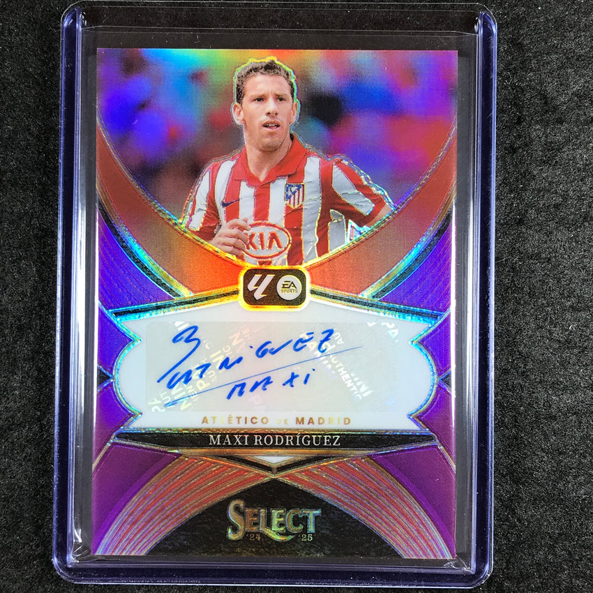 2024-25 Select La Liga MAXI RODRIGUEZ Select Signatures Auto Purple 2/49