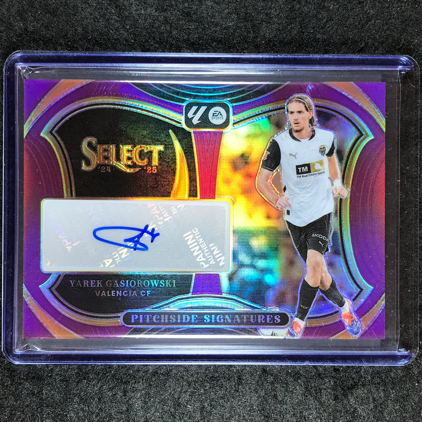 2024-25 Select La Liga YAREK GASIOROWSKI Pitchside Signatures Auto Purple 35/49