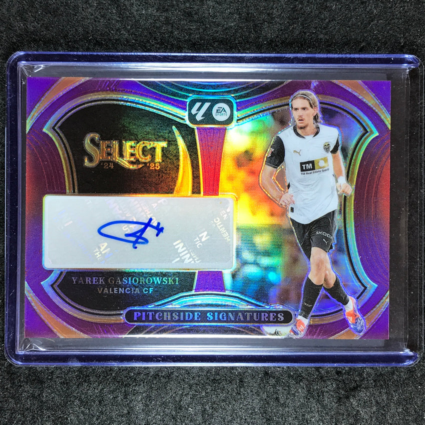 2024-25 Select La Liga YAREK GASIOROWSKI Pitchside Signatures Auto Purple 41/49
