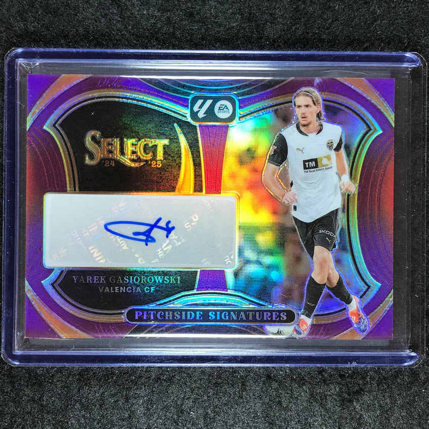 2024-25 Select La Liga YAREK GASIOROWSKI Pitchside Signatures Auto Purple 31/49