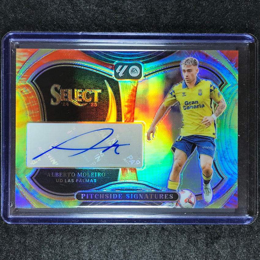 2024-25 Select La Liga ALBERTO MOLEIRO Pitchside Signatures Auto Tie-Dye 14/25