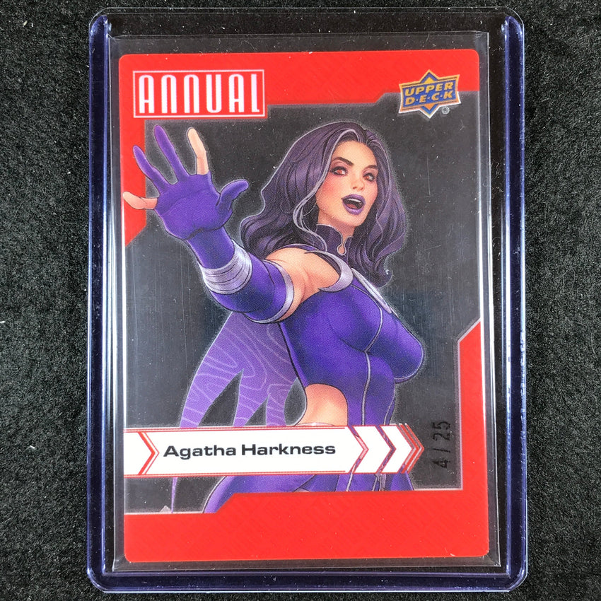 2022-23 Marvel Annual AGATHA HARKNESS Base Crystal Clear Plexi 4/25 #1