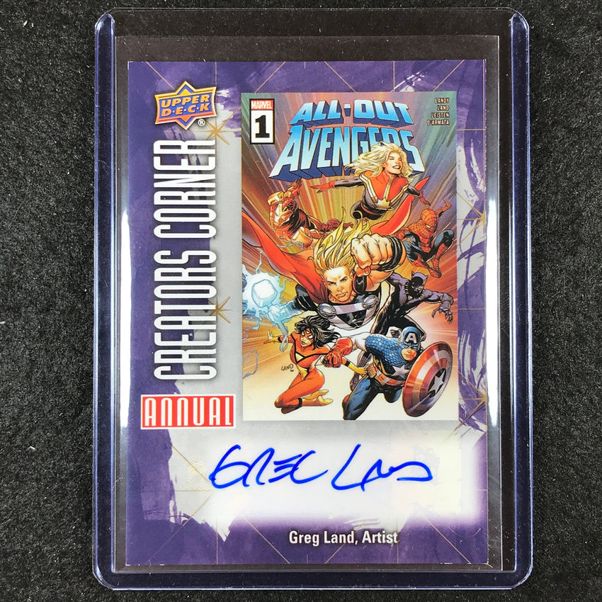 2022-23 Marvel Annual GREG LAND Creators Corner Signatures Auto #2