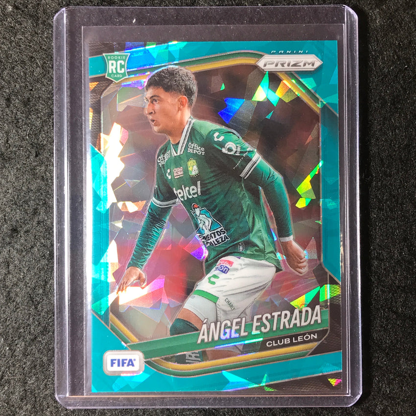 2025-26 Prizm FIFA ANGEL ESTRADA Rookie Teal Ice 82/99 #204