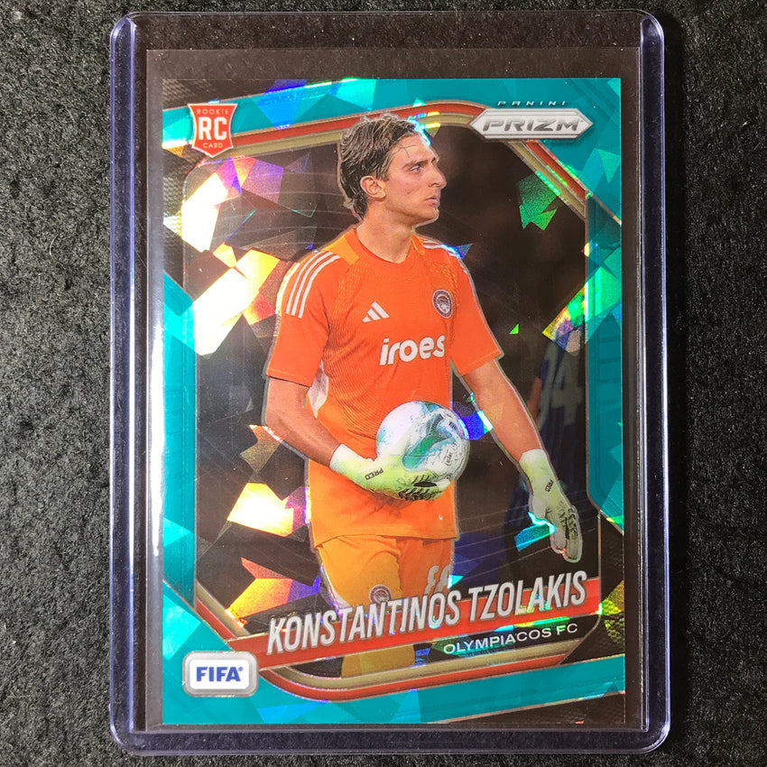 2025-26 Prizm FIFA KONSTANTINOS TZOLAKIS Rookie Teal Ice 8/99 #219