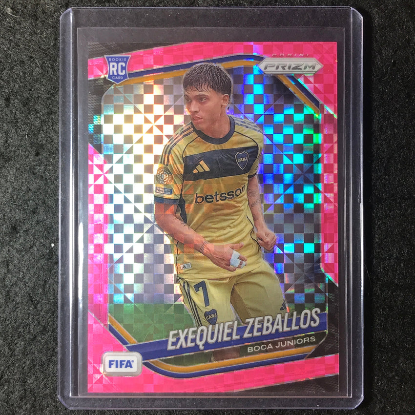 2025-26 Prizm FIFA EXEQUIEL ZEBALLOS Rookie Pink Power 3/75 #174