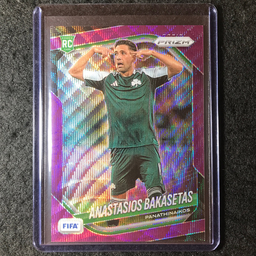 2025-26 Prizm FIFA ANASTASIOS BAKASETAS Rookie Purple Wave 10/49 #62