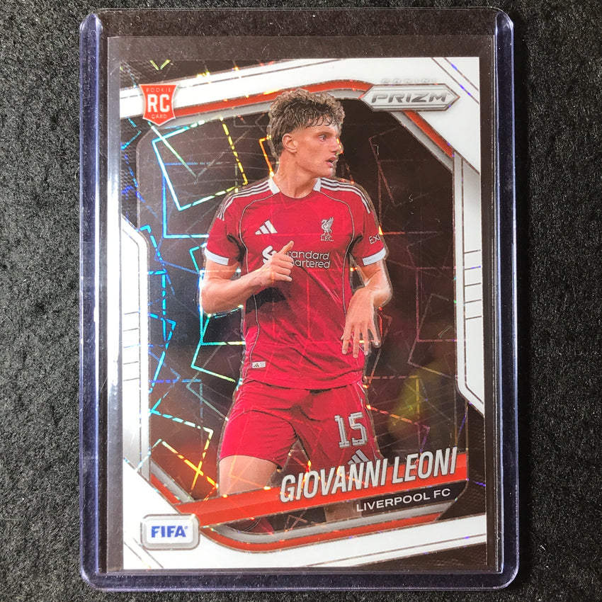 2025-26 Prizm FIFA GIOVANNI LEONI Rookie White Lazer 3/25 #95