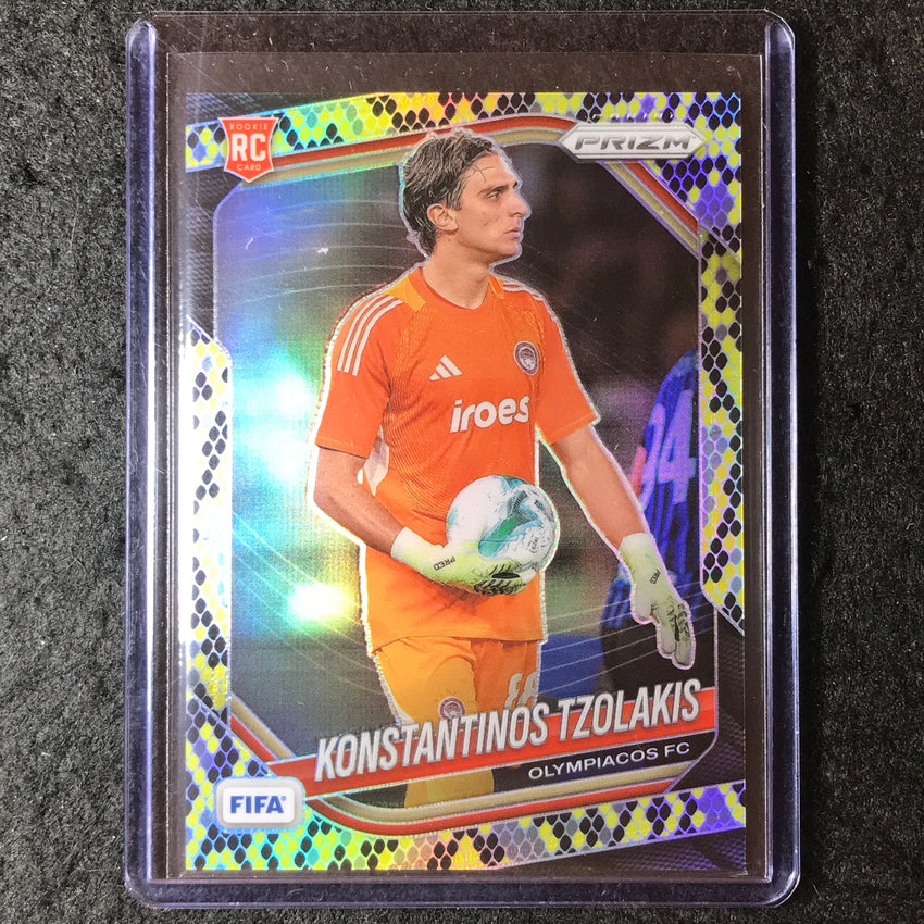2025-26 Prizm FIFA KONSTANTINOS TZOLAKIS Rookie Snakeskin Prizm SSP #219
