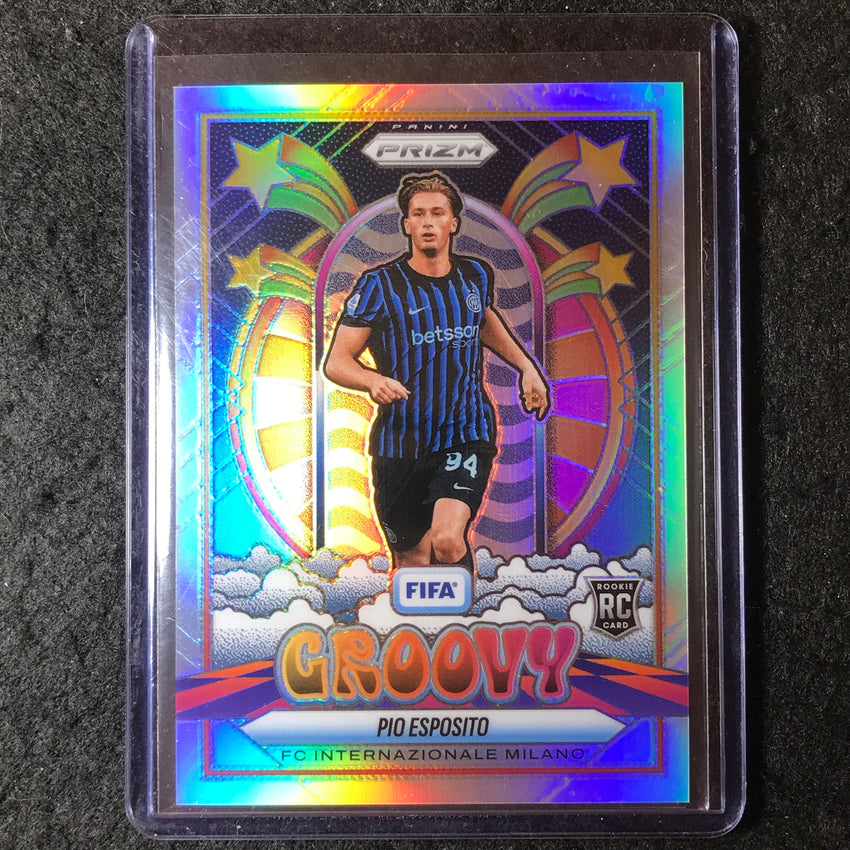 2025-26 Prizm FIFA PIO ESPOSITO Rookie Groovy Silver Prizm SSP #10