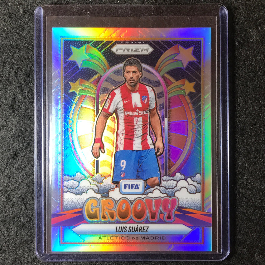 2025-26 Prizm FIFA LUIS SUAREZ Groovy Silver Prizm SSP #16