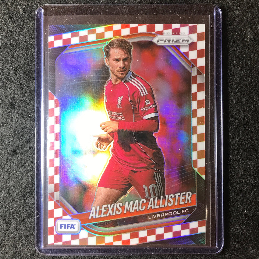 2025-26 Prizm FIFA ALEXIS MAC ALLISTER Red and White Checker #91