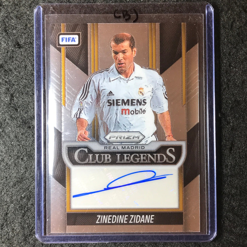 2025-26 Prizm FIFA ZINEDINE ZIDANE Club Legends Signatures Auto Base #ZZ (B)