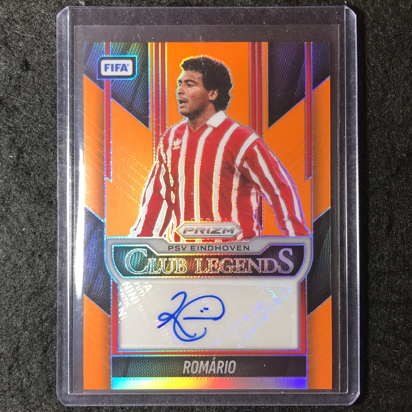 2025-26 Prizm FIFA ROMARIO Club Legends Auto Orange Prizm 19/25