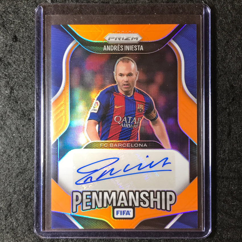2025-26 Prizm FIFA ANDRES INIESTA Penmanship Auto Orange Prizm 94/99