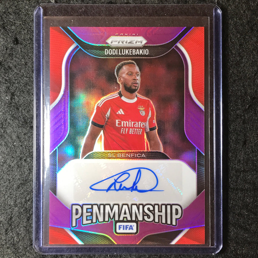 2025-26 Prizm FIFA DODI LUKEBAKIO Penmanship Auto Purple Prizm 21/25