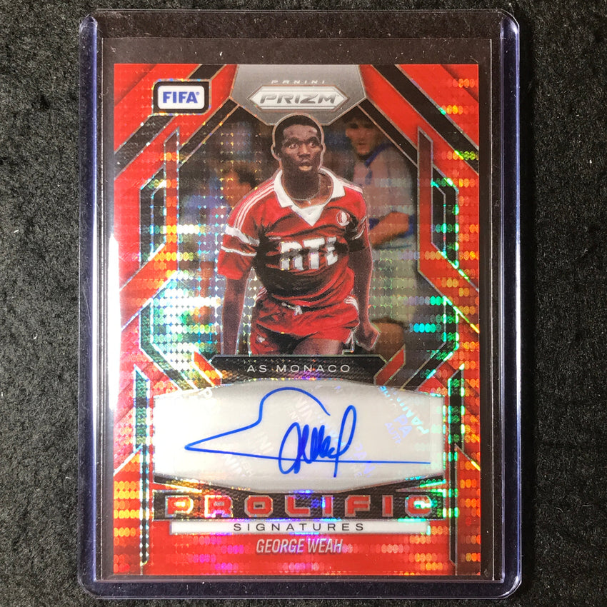2025-26 Prizm FIFA GEORGE WEAH Prolific Signatures Auto Red Pulsar SP #GW
