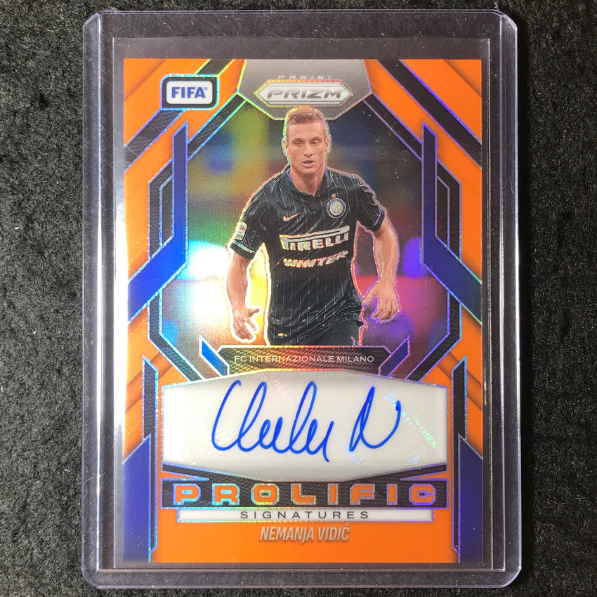 2025-26 Prizm FIFA NEMANJA VIDIC Prolific Signatures Auto Orange Prizm 20/25