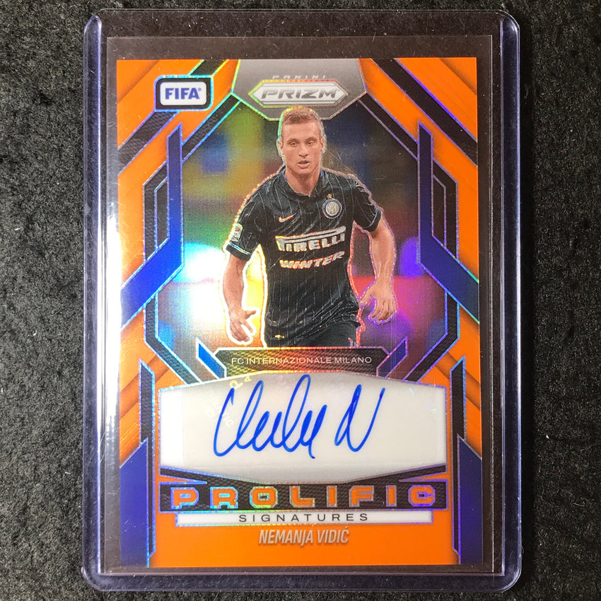 2025-26 Prizm FIFA NEMANJA VIDIC Prolific Signatures Auto Orange Prizm 22/25