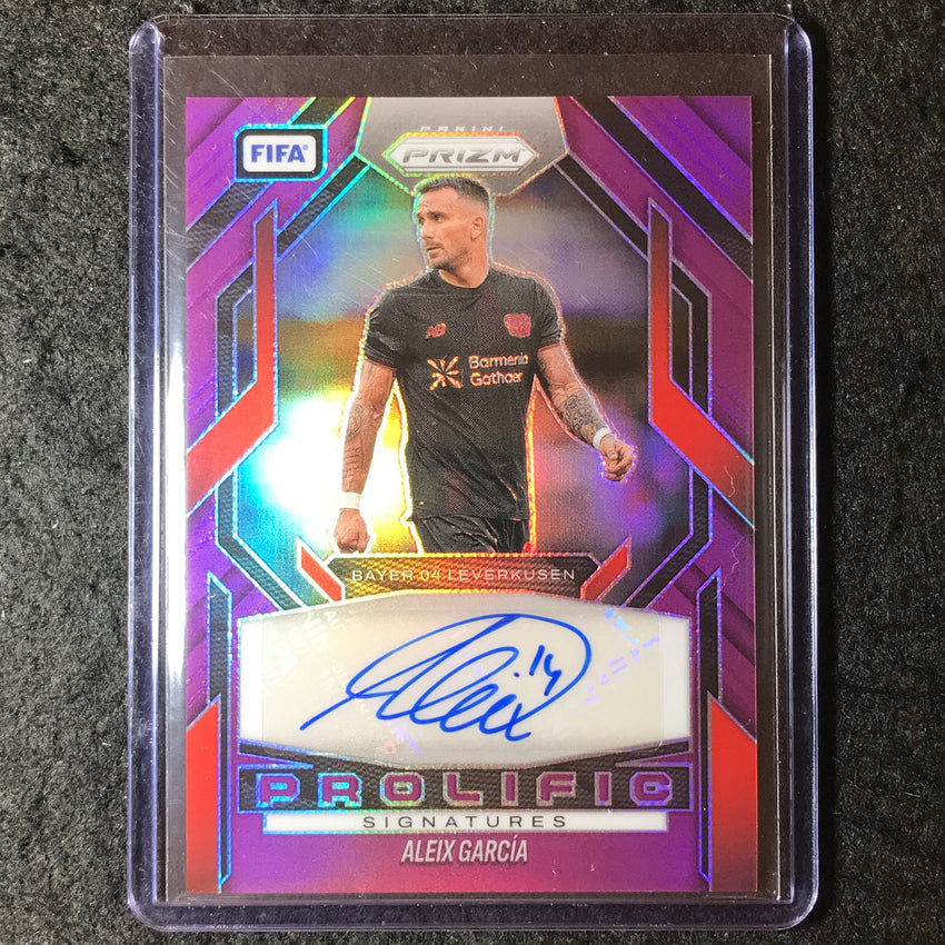 2025-26 Prizm FIFA ALEIX GARCIA Prolific Signatures Auto Purple Prizm 7/10