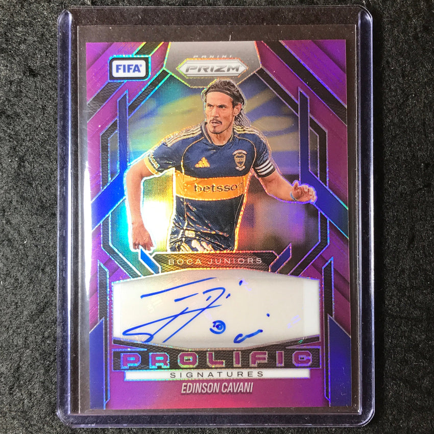 2025-26 Prizm FIFA EDINSON CAVANI Prolific Signatures Auto Purple Prizm 4/10