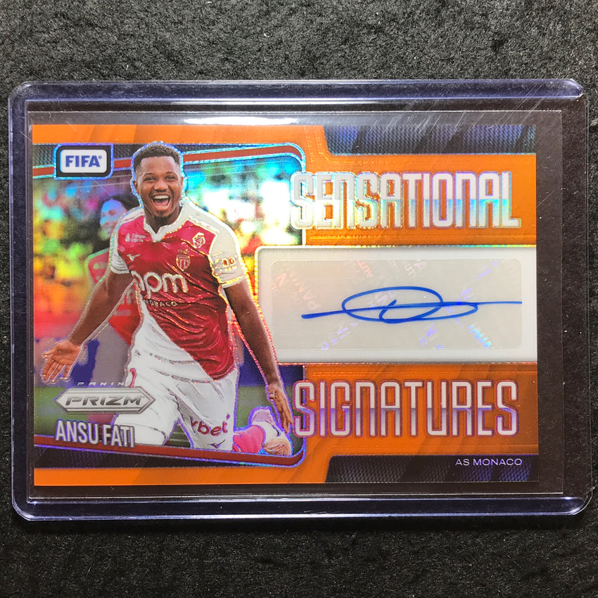 2025-26 Prizm FIFA ANSU FATI Sensational Signatures Auto Orange Prizm 15/25