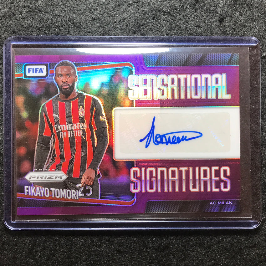 2025-26 Prizm FIFA FIKAYO TOMORI Sensational Signatures Auto Purple Prizm 2/25