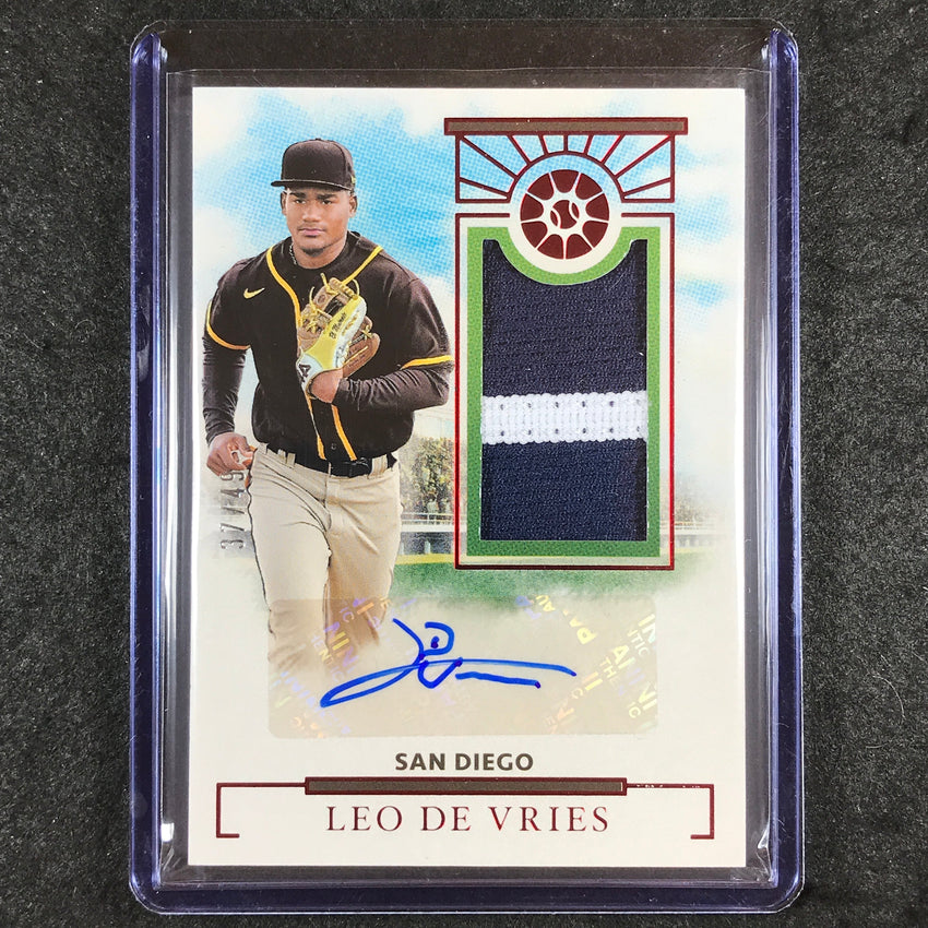 2024 Boys of Summer LEO DE VRIES Prospect Material Patch Auto Red 37/49