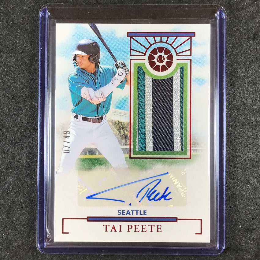 2024 Boys of Summer TAI PEETE Prospect Material Patch Auto Red 7/49