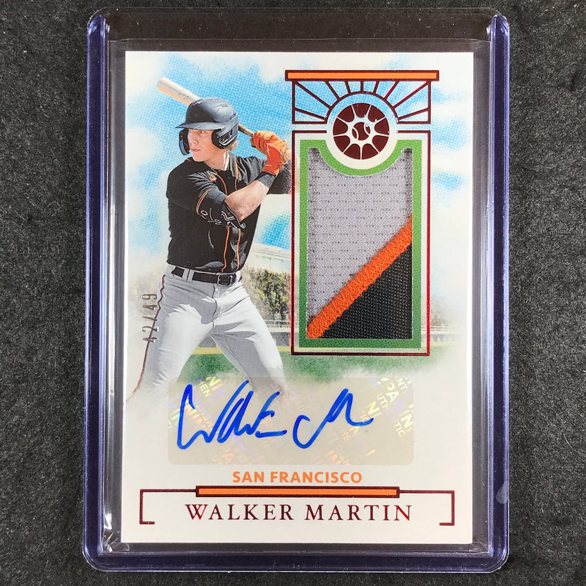 2024 Boys of Summer WALKER MARTIN Prospect Material Patch Auto Red 42/49
