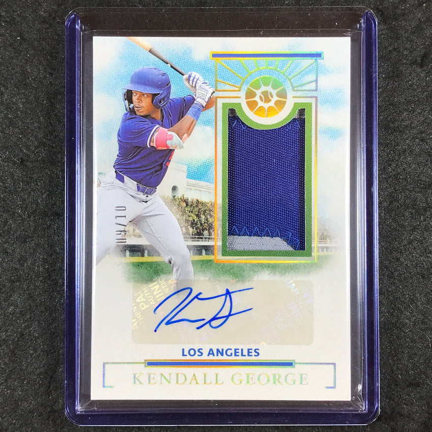2024 Boys of Summer KENDALL GEORGE Prospect Material Patch Auto Gold 9/10