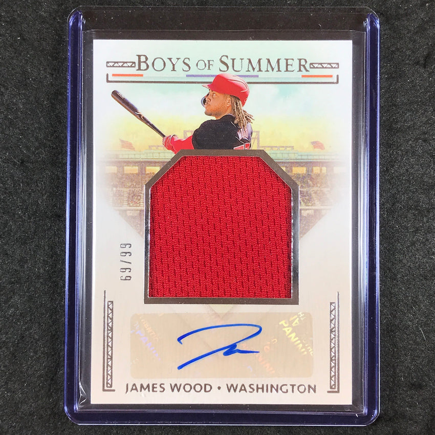 2024 Boys of Summer JAMES WOOD Jumbo Material Jersey Auto 69/99