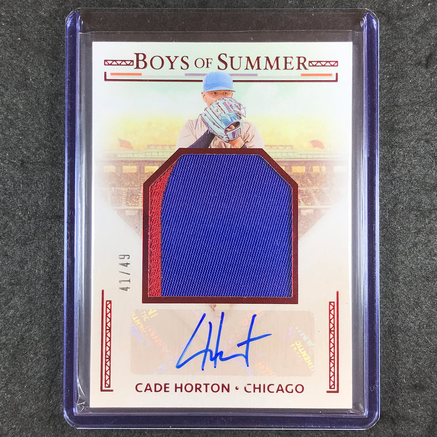 2024 Boys of Summer CADE HORTON Jumbo Material Patch Auto Red 41/49