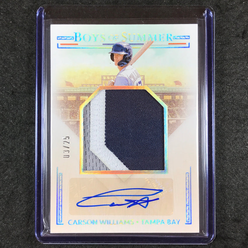 2024 Boys of Summer CARSON WILLIAMS Jumbo Material Patch Auto Silver Holo 3/25