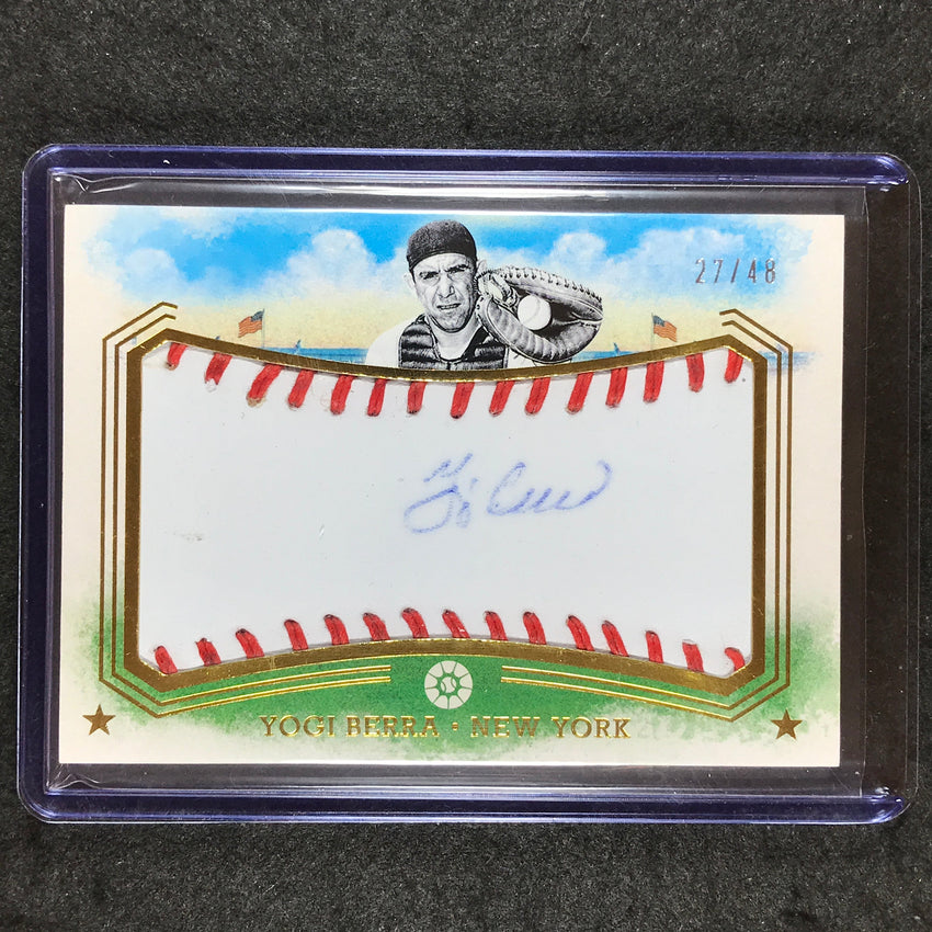 2024 Boys of Summer YOGI BERRA Fabric of the Game Baseball Relic Auto 27/48