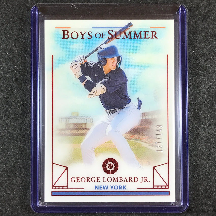 2024 Boys of Summer GEORGE LOMBARD JR. Base Red 137/149 #33