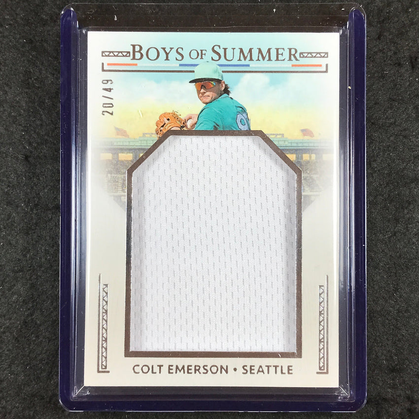 2024 Boys of Summer COLT EMERSON Jumbo Prospect Materials Jersey Relic 20/49