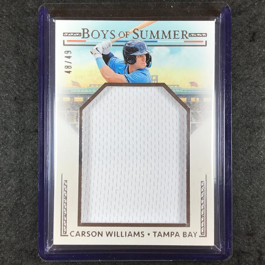 2024 Boys of Summer CARSON WILLIAMS Jumbo Prospect Materials Jersey Relic 48/49
