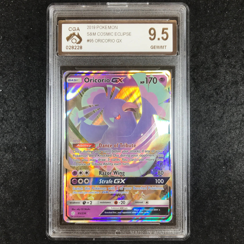 CGA 9.5 Oricorio GX - 95/236 - Ultra Rare Sun & Moon Cosmic Eclipse 228