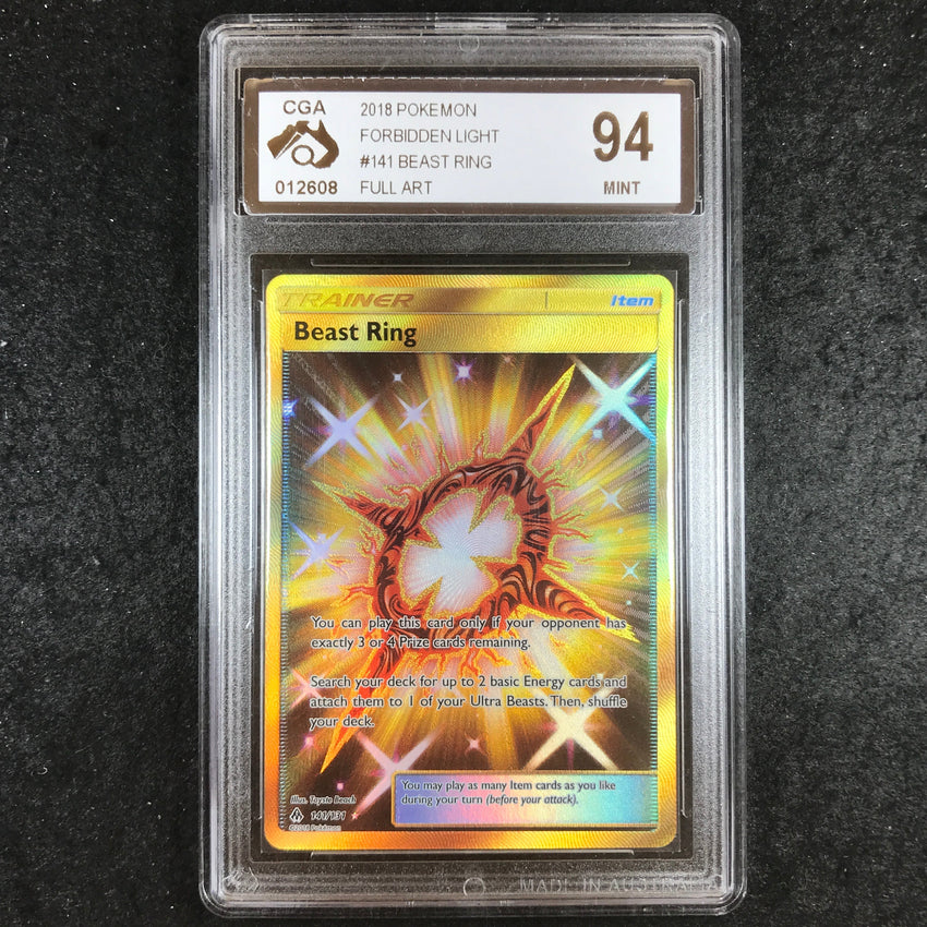CGA 94 Beast Ring - 141/131 - Secret Rare Sun & Moon Forbidden Light 608