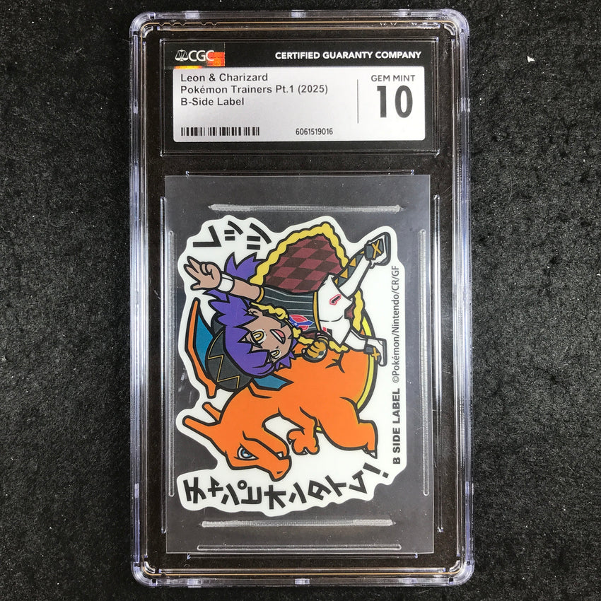 CGC 10 Leon & Charizard - B-Side Label 2025 Pokemon Trainers Pt.1 016