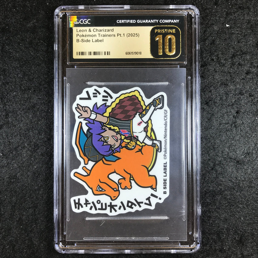 CGC PRISTINE 10 Leon & Charizard - B-Side Label 2025 Pokemon Trainers Pt.1 018