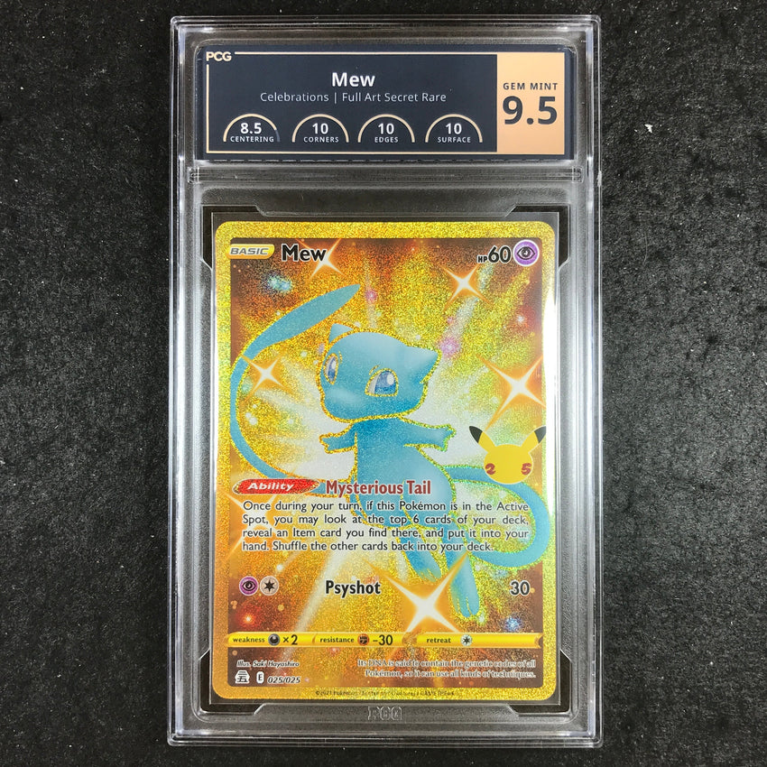 PCG Grading 9.5 Mew - 025/025 - Gold Secret Rare Celebrations 046