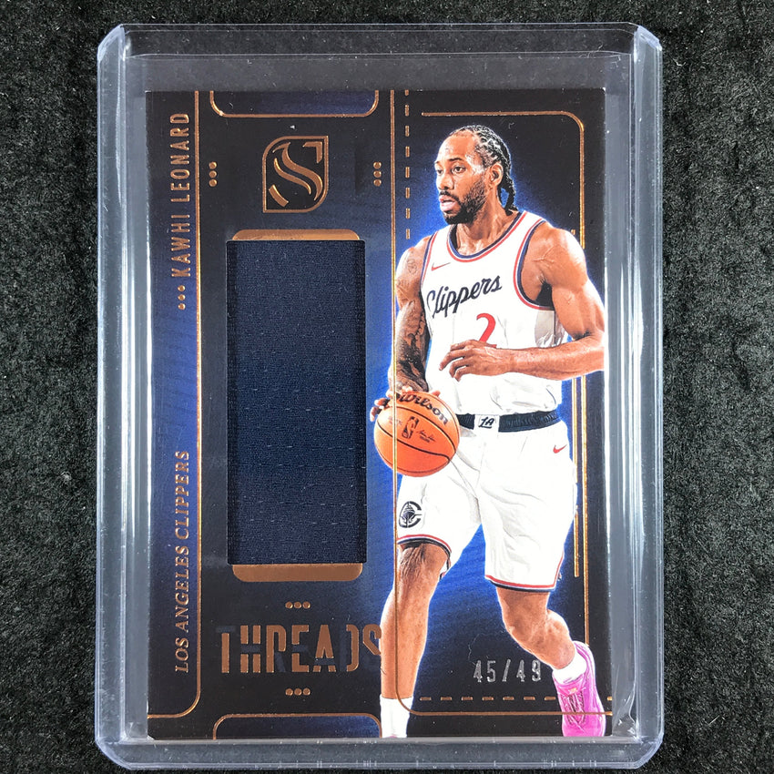 2024-25 Silhouette KAWHI LEONARD Threads Jersey Relic Bronze 45/49