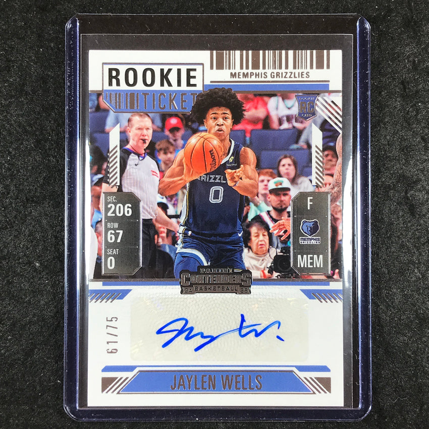 2024-25 Silhouette JAYLEN WELLS Rookie Season Ticket Auto 51/75