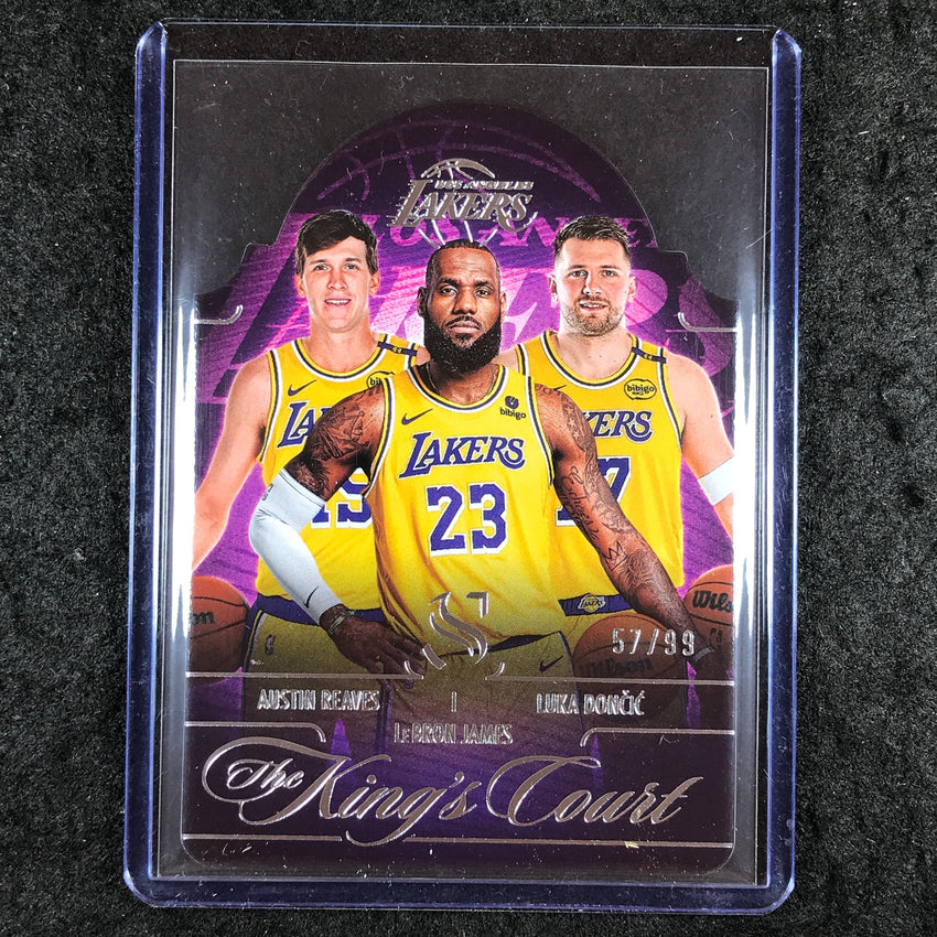 2024-25 Silhouette REAVES LEBRON JAMES DONCIC The King's Court Die-Cut 57/99